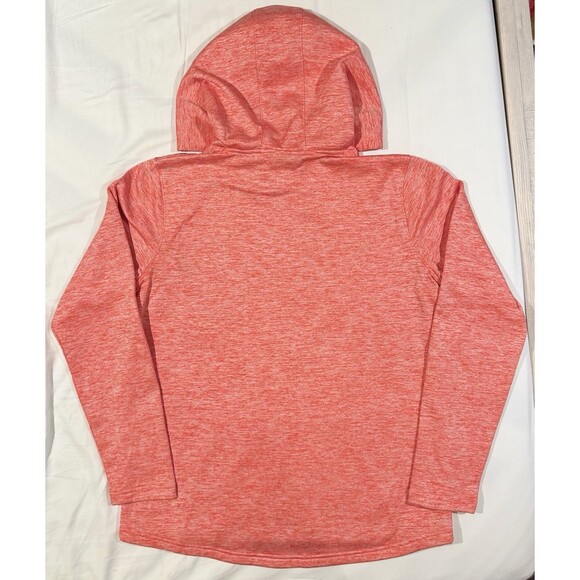 Emily B Fleece Lined Hoodie Hooded Sweatshirt Women L Coral Orange Soft Cozy EUC - Picture 2 of 15